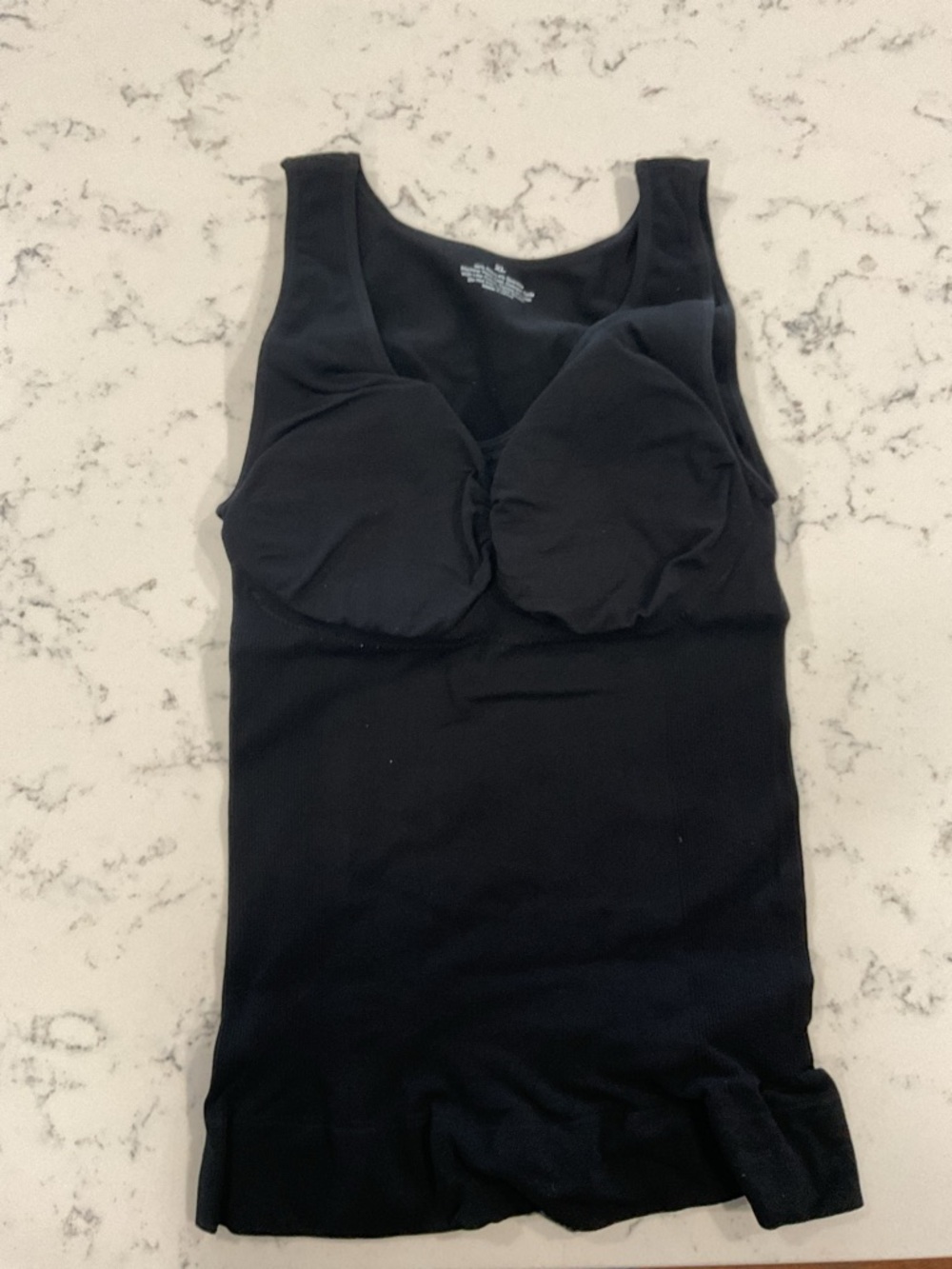 NWOT Black Seamless Tank with Built-In Cups Size XL